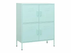 Armario de almacenamiento acero verde mint 80x35x101,5 cm ES232633