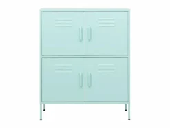Armario de almacenamiento acero verde mint 80x35x101,5 cm ES232633