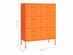 Online Armario de almacenamiento acero 80x35x101,5 cm Cajonera De Escritorio