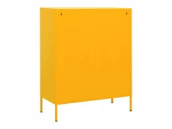 vidaxl Armario de almacenamiento acero mostaza 80x35x101,5 cm