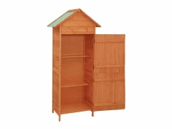 vidaxl Armario de almacenamiento para jardín marrón 42,5x64x190 cm