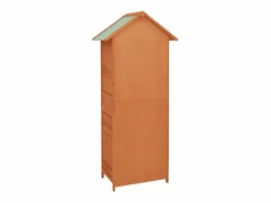 vidaxl Armario de almacenamiento para jardín marrón 42,5x64x190 cm