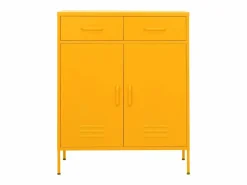 vidaxl Armario de almacenamiento acero mostaza 80x35x101,5 cm