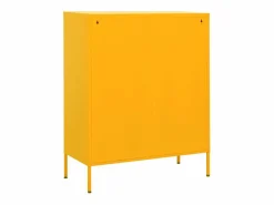 vidaxl Armario de almacenamiento acero mostaza 80x35x101,5 cm