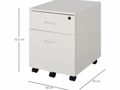 Discount Armario de archivador móvil 40x45x55.6 cm Cajonera De Escritorio