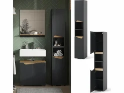 Vicco Armario de baño antracita/artisan 30x35x180 marelle