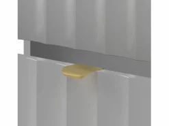 Clearance Armario de baño para lavabo de 80 cm con frentes acanalados Arcos Blanco