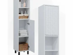 New Vicco Armario de baño 30x28x190.3 agasta Blanco