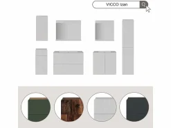 Vicco Armario de baño 36.6x33.2x171.6 izan