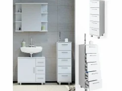 Discount Vicco Armario de baño 30x30x95 ilias Blanco