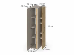 Vicco Armario de baño cachemira 35x32x120 edelin Beige