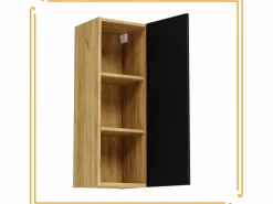 Hot Armario de baño colgante de 30 cm con estantes estrechos en color roble craft . Columna De Baño