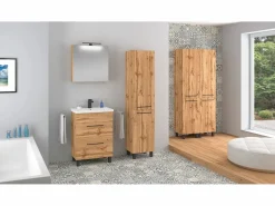 Armario de baño Columna alta de pie 40 cm Roble Wotan Sol