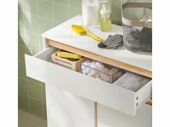 Hot Armario De Baño Con Cesto Para Ropa Sucia BZR79-W Cesto De Ropa