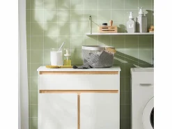 Hot Armario De Baño Con Cesto Para Ropa Sucia BZR79-W Cesto De Ropa