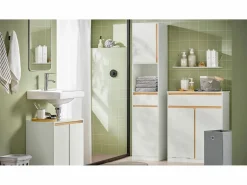 Hot Armario De Baño Con Cesto Para Ropa Sucia BZR79-W Cesto De Ropa