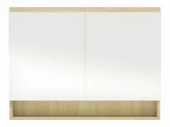 Clearance Armario de baño con espejo MDF y roble 80x15x60 cm Mueble De Pared Para Baño
