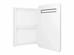 Best vidaxl Armario de baño con espejo LED brillante 60x11x80 cm Blanco