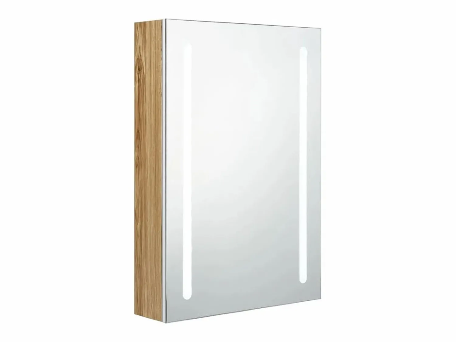 Hot Armario de baño con espejo y LED y roble 50x13x70 cm Mueble De Pared Para Baño