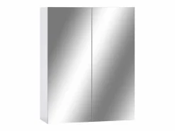 Clearance vidaxl Armario de Baño con Espejo 60x15x75 cm MDF Contemporáneo con Espacio de Almacenamiento Blanco