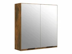 Hot Armario de baño con espejo color roble ahumado 64x20x67 cm ES524022 Mueble De Pared Para Baño