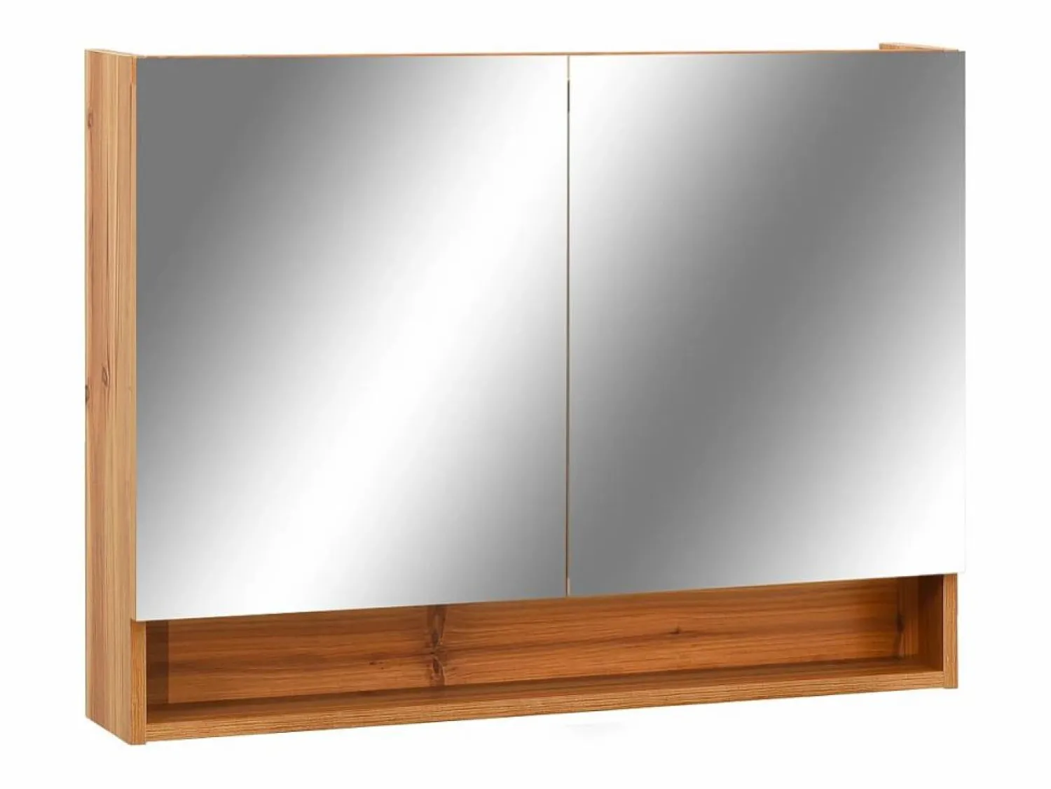 Online Armario de baño con espejo LED Roble 80x15x60 cm MDF Mueble De Pared Para Baño