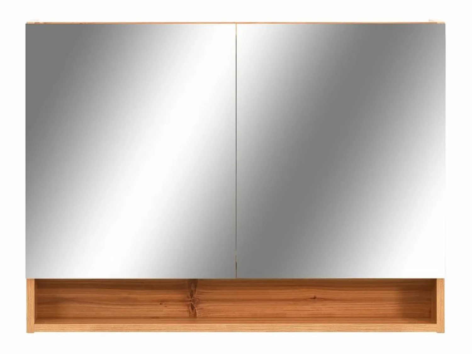Online Armario de baño con espejo LED Roble 80x15x60 cm MDF Mueble De Pared Para Baño