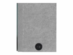 vidaxl Armario de baño con espejo LED hormigón 80x12x68 cm Gris