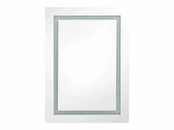 Outlet Armario de baño con espejo y LED hormigón 50x13x70 cm ES360813 Mueble De Pared Para Baño
