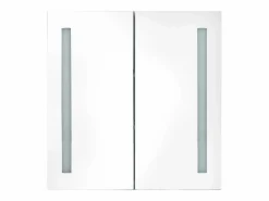 New Armario de baño con espejo y LED color roble 62x14x60 cm Mueble De Pared Para Baño