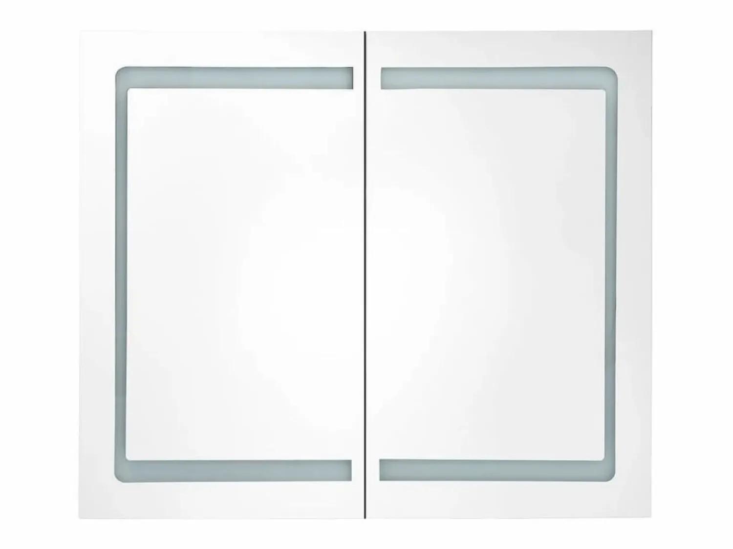 Best vidaxl Armario de baño con espejo LED brillante 80x12x68 cm Negro