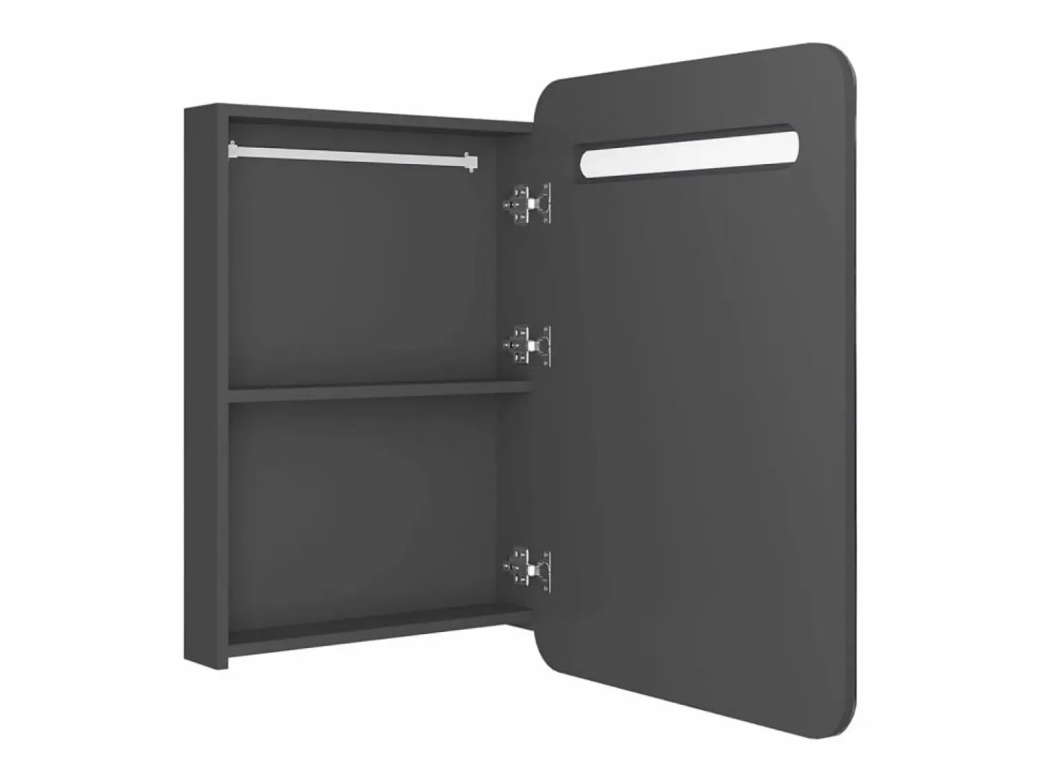 vidaxl Armario de baño con espejo y LED 60x11x80 cm