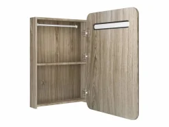 vidaxl Armario de baño con espejo color roble 60x11x80 cm