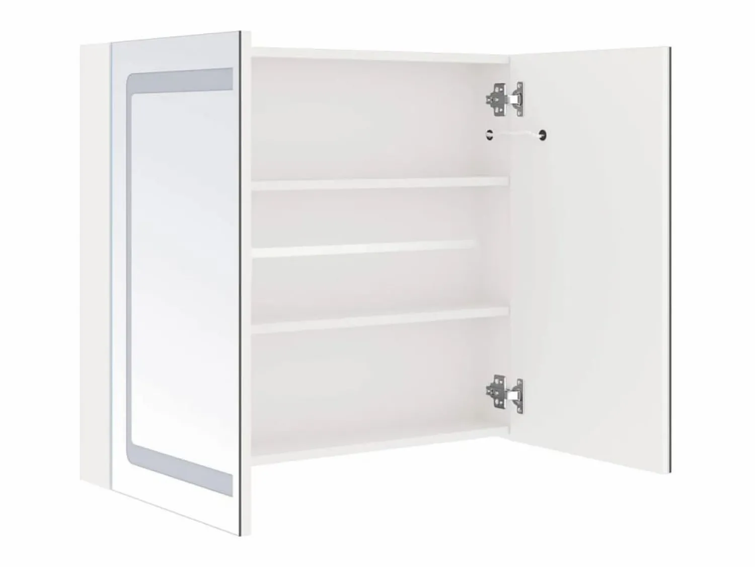 vidaxl Armario de baño con espejo LED brillante 80x12x68 cm