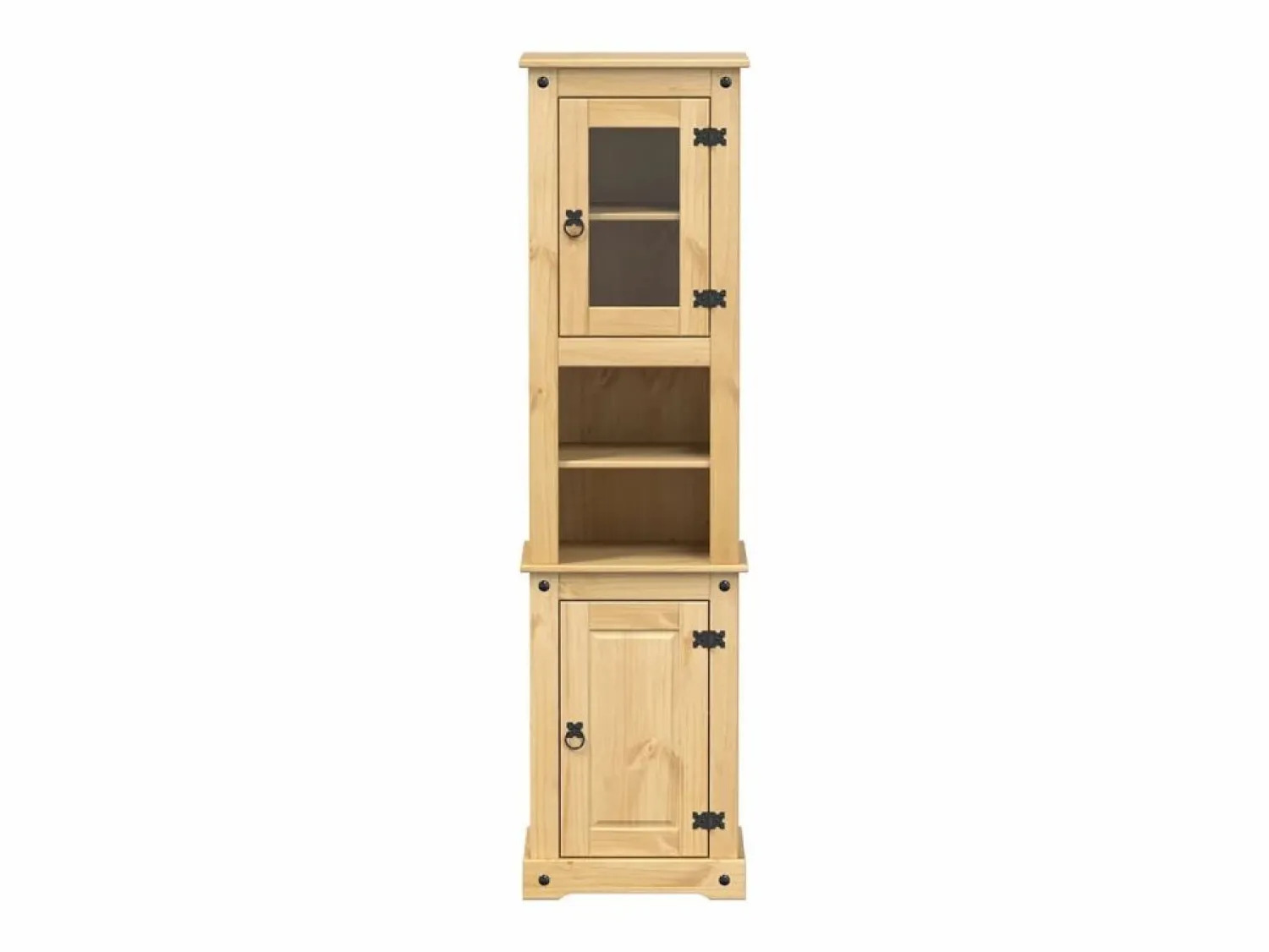 Clearance vidaxl Armario de baño «Corona» madera maciza de pino 50x40x185 cm Marru00f3n