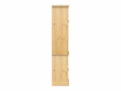Clearance vidaxl Armario de baño «Corona» madera maciza de pino 50x40x185 cm Marru00f3n