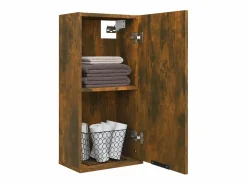 Armario de baño de pared color roble ahumado 32x20x67 cm ES322541
