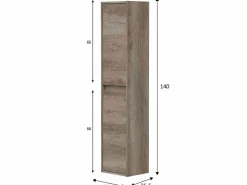 VS Venta-stock Armario de baño Devin 2 Puertas, Acabado en Color Nordik