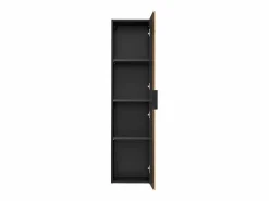 Vente-unique Armario de baño flotante natural claro y negro, 140 cm, MADELA