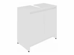 Outlet Armario de baño madera contrachapada 60x33x61 cm ES400725 Blanco