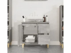 Armario de baño madera contrachapada Sonoma 65x33x60 cm ES463103