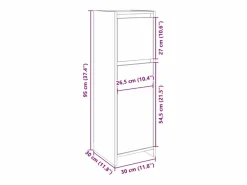 vidaxl Armario de baño madera contrachapada color roble 30x30x95 cm