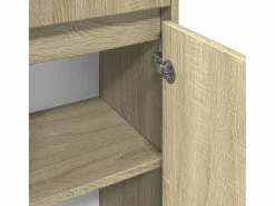 vidaxl Armario de baño madera contrachapada color roble 30x30x95 cm