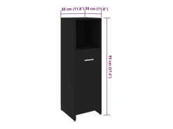 vidaxl Armario de baño madera contrachapada 30x30x95 cm