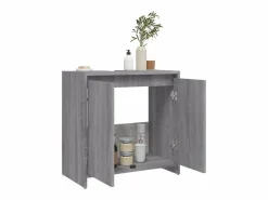 Online Armario de baño madera contrachapada Sonoma 60x33x61 cm ES688267 Gris