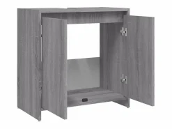 Online Armario de baño madera contrachapada Sonoma 60x33x61 cm ES688267 Gris