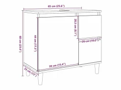 Discount Armario de baño madera contrachapada roble Sonoma 65x33x60 cm Estantería Sobre Inodoro