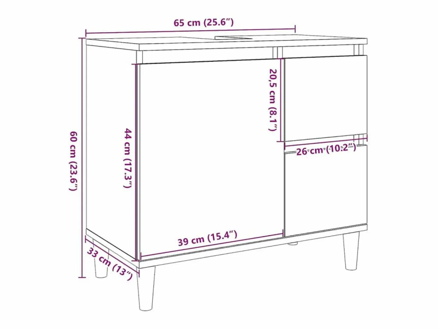 Discount Armario de baño madera contrachapada roble Sonoma 65x33x60 cm Estantería Sobre Inodoro