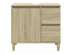 Discount Armario de baño madera contrachapada roble Sonoma 65x33x60 cm Estantería Sobre Inodoro