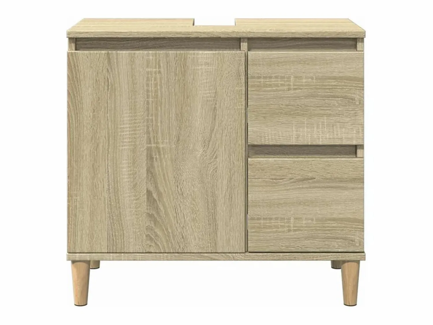Discount Armario de baño madera contrachapada roble Sonoma 65x33x60 cm Estantería Sobre Inodoro